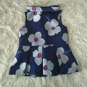 Janie and Jack | Mock Neck Sleeveless Peplum Top